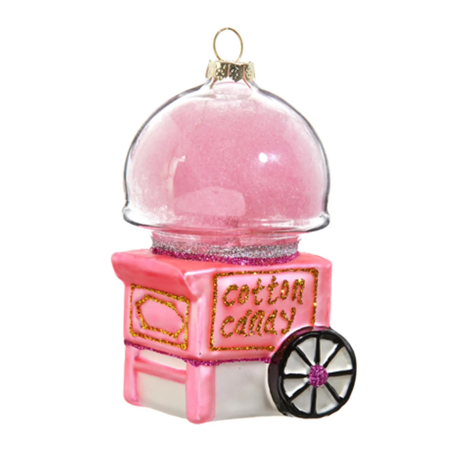 Online The Jolly Christmas Shop Raz 4" Pink Cotton Candy Machine Glass Christmas Ornament 4412516