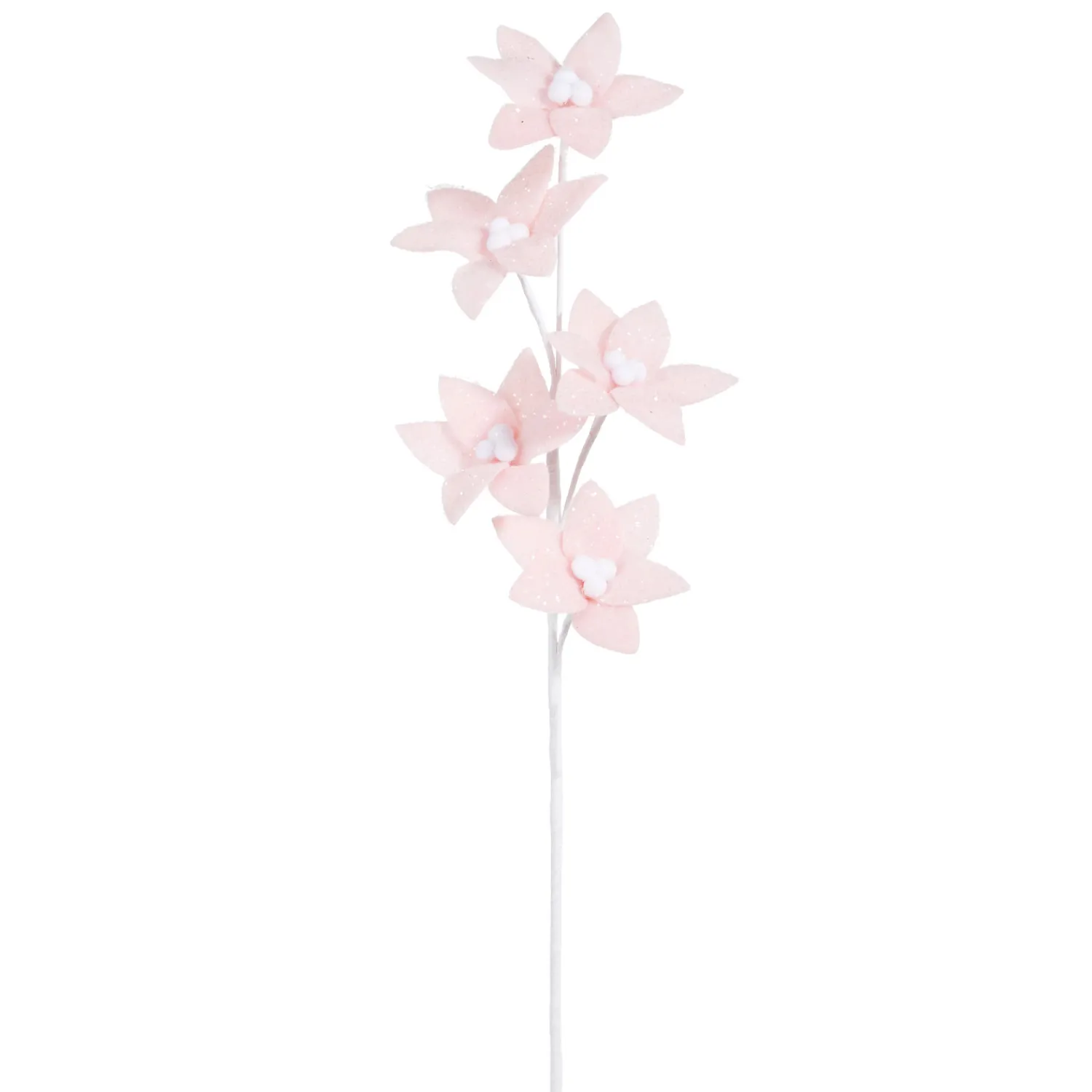 Best The Jolly Christmas Shop Raz 25" Pink Felt Poinsettia Christmas Tree Spray F4306769