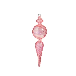 Outlet The Jolly Christmas Shop Raz 10" Pink Finial Glass Christmas Ornament 4324514