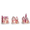 New The Jolly Christmas Shop Raz 5" Pink House Village Christmas Ornament 4412533