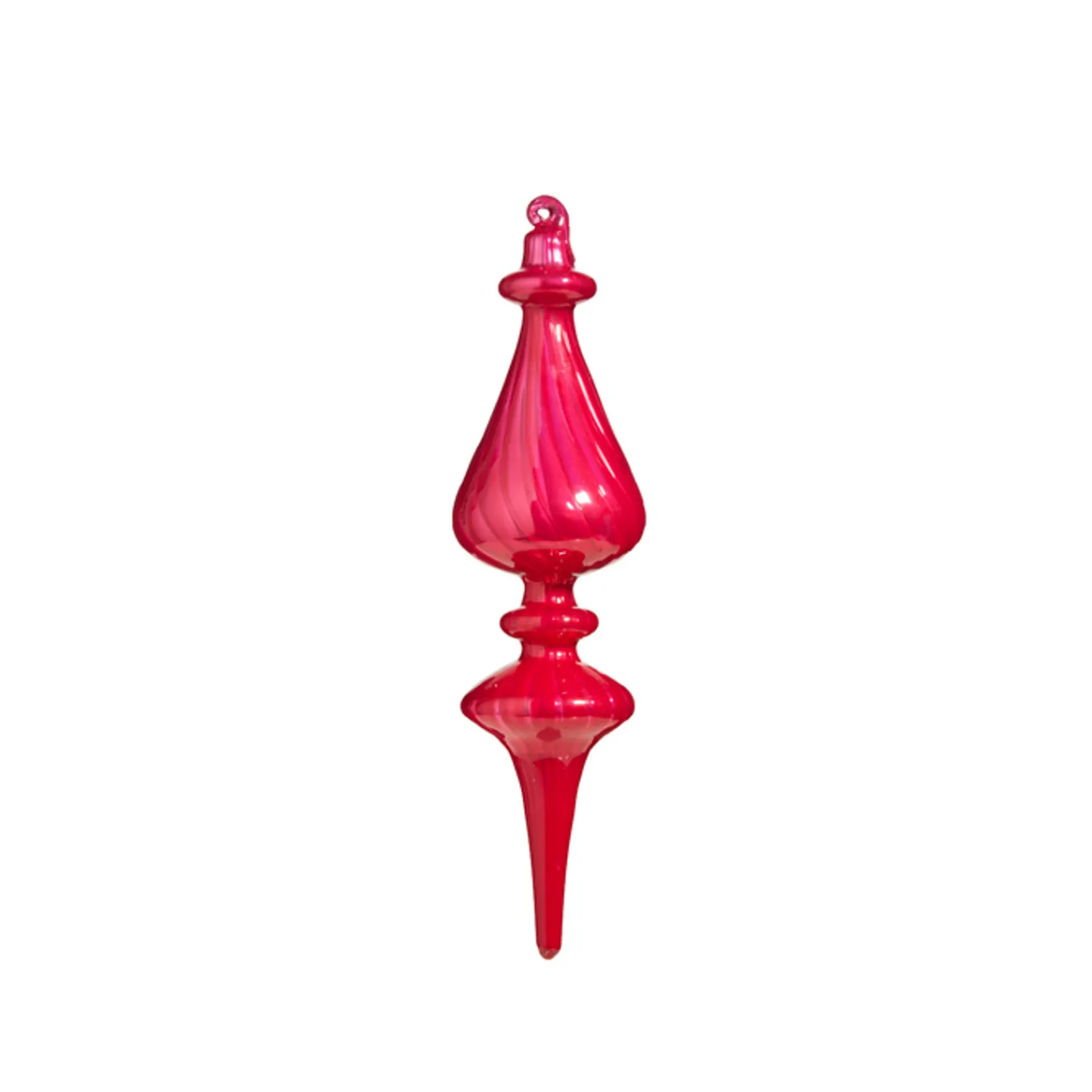Discount The Jolly Christmas Shop Raz 9.75" Pink, Red, Or Green Blown Glass Finial Christmas Ornament 4322881