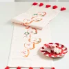 Clearance The Jolly Christmas Shop Raz 72" Pink Santa Mug Christmas Table Runner 4319325