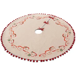 New The Jolly Christmas Shop Raz 52" Pink Santa Mug Christmas Tree Skirt 4319327