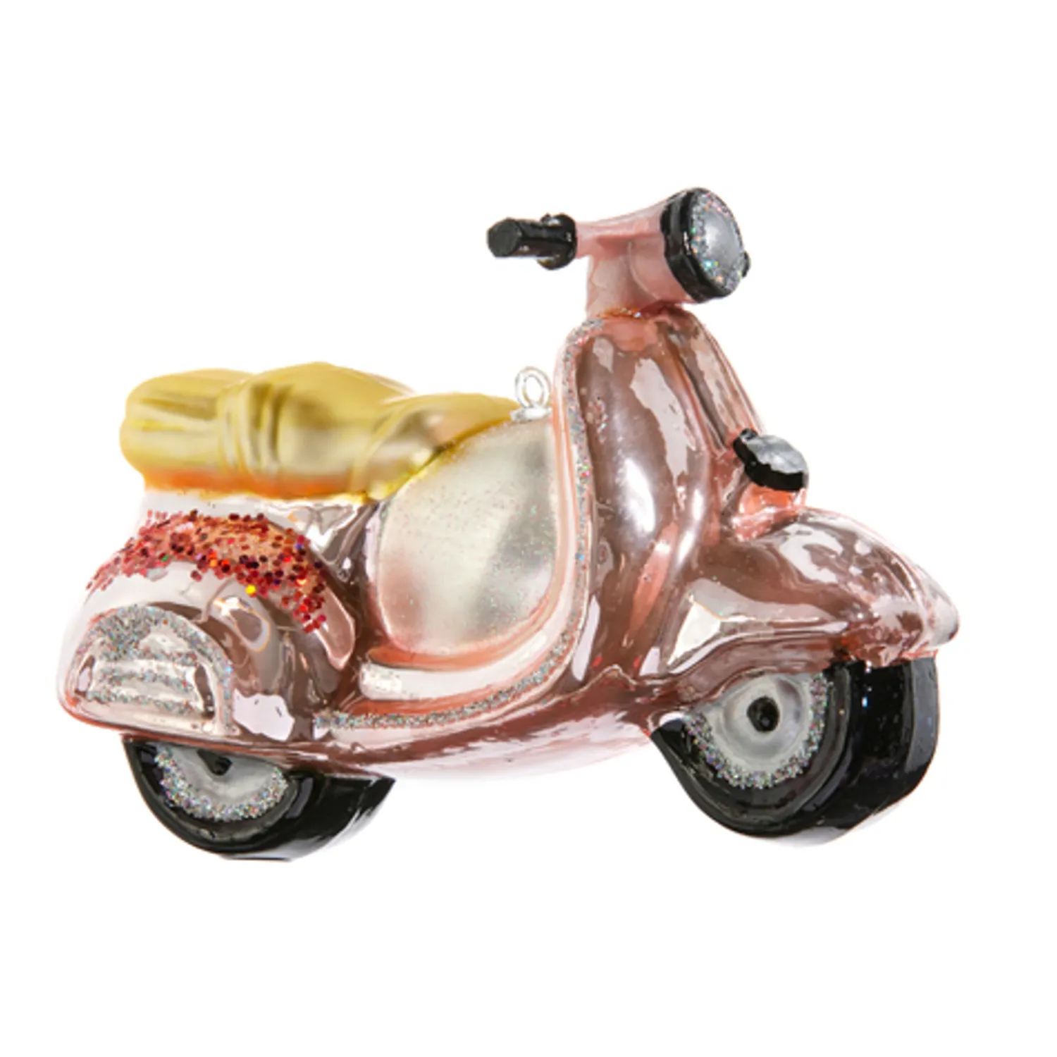 Clearance The Jolly Christmas Shop Raz 4.5" Pink Vespa Scooter Glass Christmas Ornament 4412515
