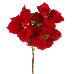 Hot The Jolly Christmas Shop Raz 29" Poinsettia Bundle Christmas Tree Pick F4311636