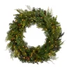 Clearance The Jolly Christmas Shop Raz 30" Pre-lit Blue Ridge Mountain Pine Real Feel Christmas Wreath W4409588