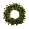 Sale The Jolly Christmas Shop Raz 36" Pre-lit Grand Majestic Real Feel Christmas Wreath W4409597