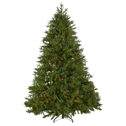 New The Jolly Christmas Shop Raz 7.5' Pre-Lit Green Shenandoah Christmas Tree With Multicolor Lights T4152009