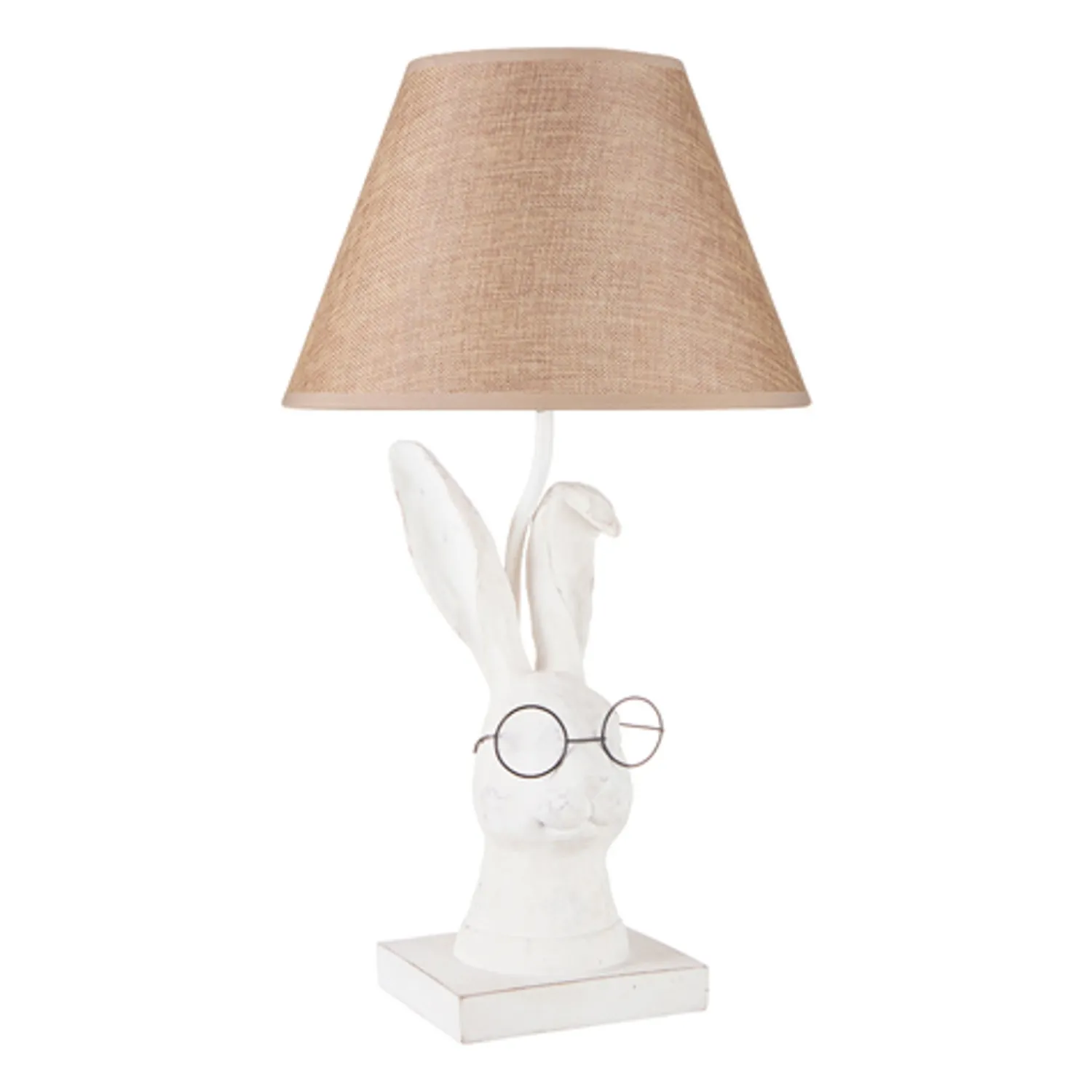 Hot The Jolly Christmas Shop Raz 19.5" Rabbit With Glasses Easter Lamp 4111074