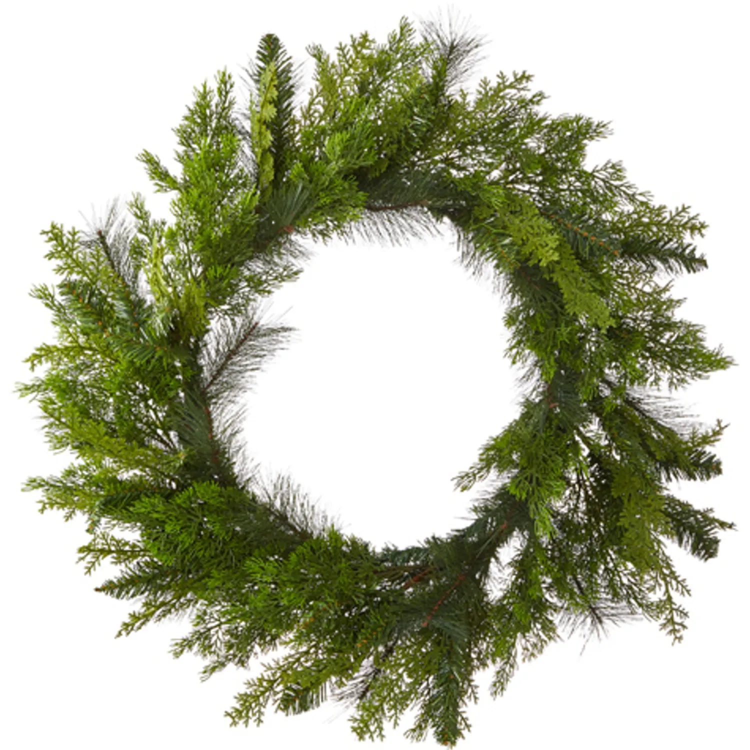 Online The Jolly Christmas Shop Raz 28" Real Feel Cedar Pine Greenery Christmas Wreath W4102412