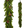 Hot The Jolly Christmas Shop Raz 5.5' Real Feel Pine And Mini Pinecone Christmas Garland G4441751