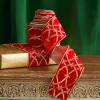 New The Jolly Christmas Shop Raz 4" Red And Gold Patterned Wired Christmas Ribbon R4327721