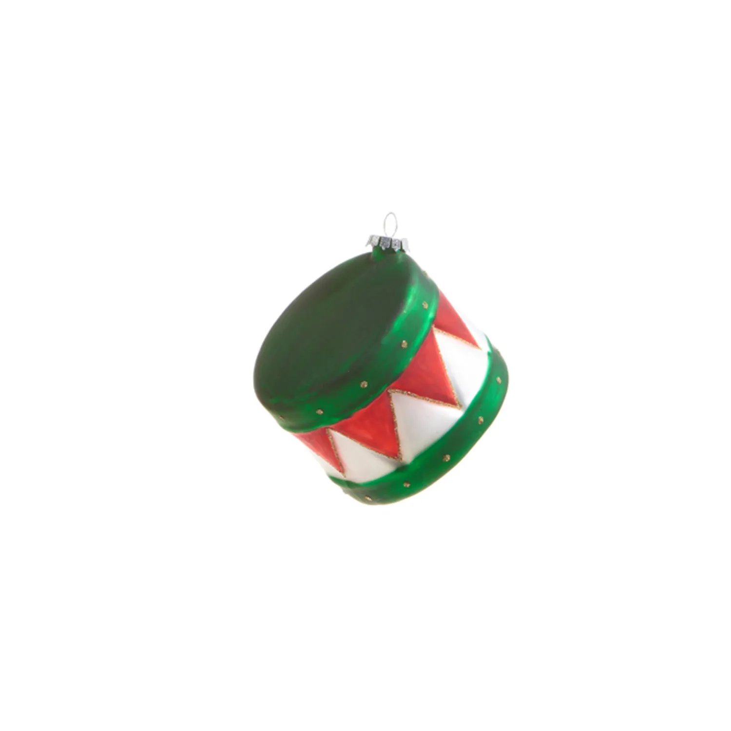Online The Jolly Christmas Shop Raz 3.5" Red And Green Drum Glass Christmas Ornament 4322900
