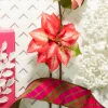 New The Jolly Christmas Shop Raz 24.5" Red And Pink Poinsettia Stem Christmas Tree Pick F4341706