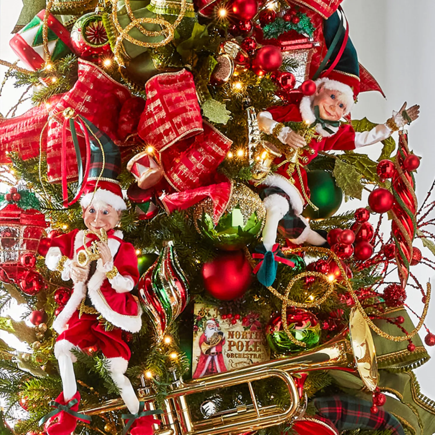 Discount The Jolly Christmas Shop Raz 16" Red And Plaid Posable Christmas Elf Figure 4302355