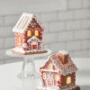 Outlet The Jolly Christmas Shop Raz 7" Red And White Peppermint Gingerbread House Christmas Decoration 4416280