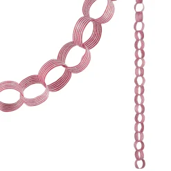 Outlet The Jolly Christmas Shop Raz 4' Red And White Striped Chain Christmas Garland G4106712