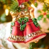 Clearance The Jolly Christmas Shop Raz 4.5" Red Bell Glass Christmas Ornament 4352869