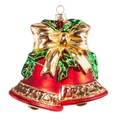 Clearance The Jolly Christmas Shop Raz 4.5" Red Bell Glass Christmas Ornament 4352869