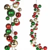 Online The Jolly Christmas Shop Raz 4' Red, Gold, And Green Ball Christmas Garland G3832768
