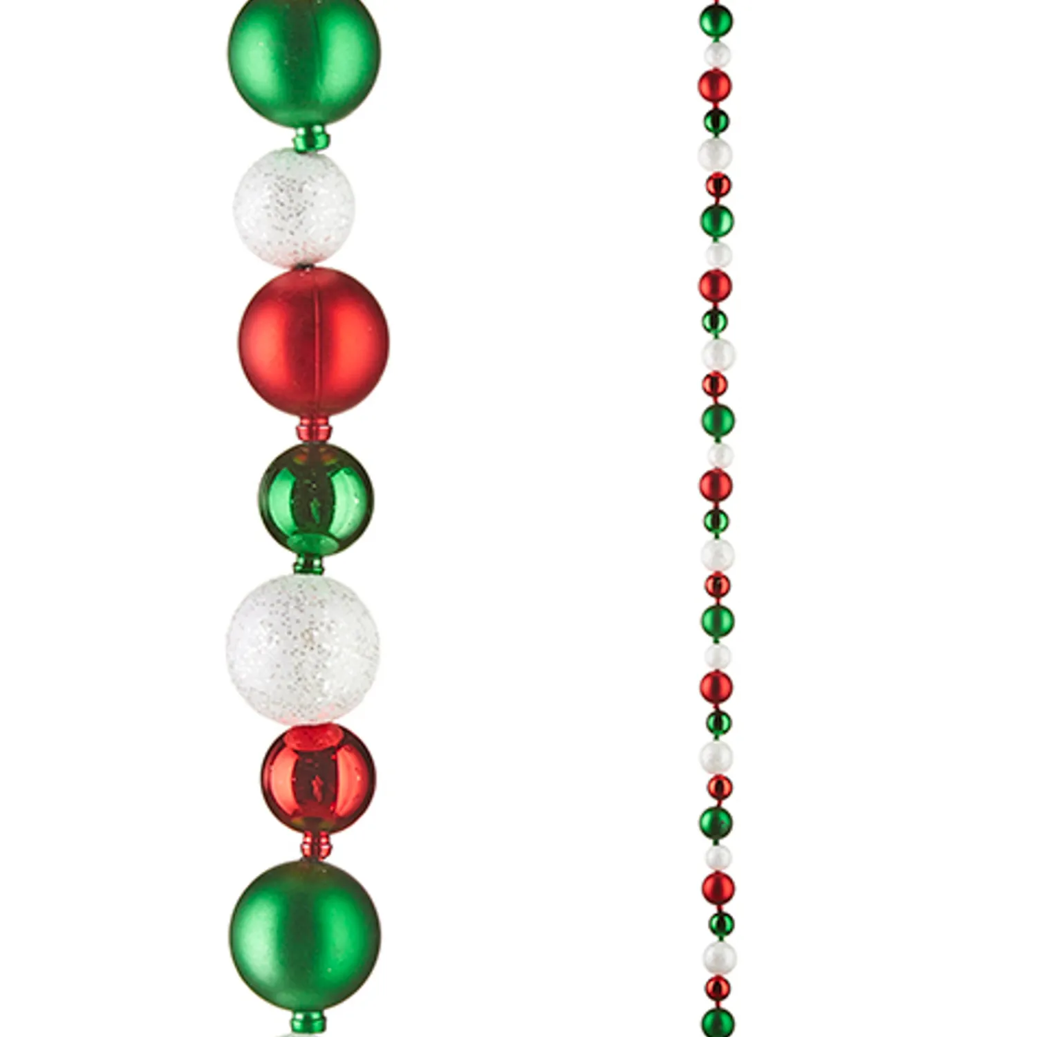 Best The Jolly Christmas Shop Raz 6' Red, Green, And White Ball Ornament Christmas Garland G4206802