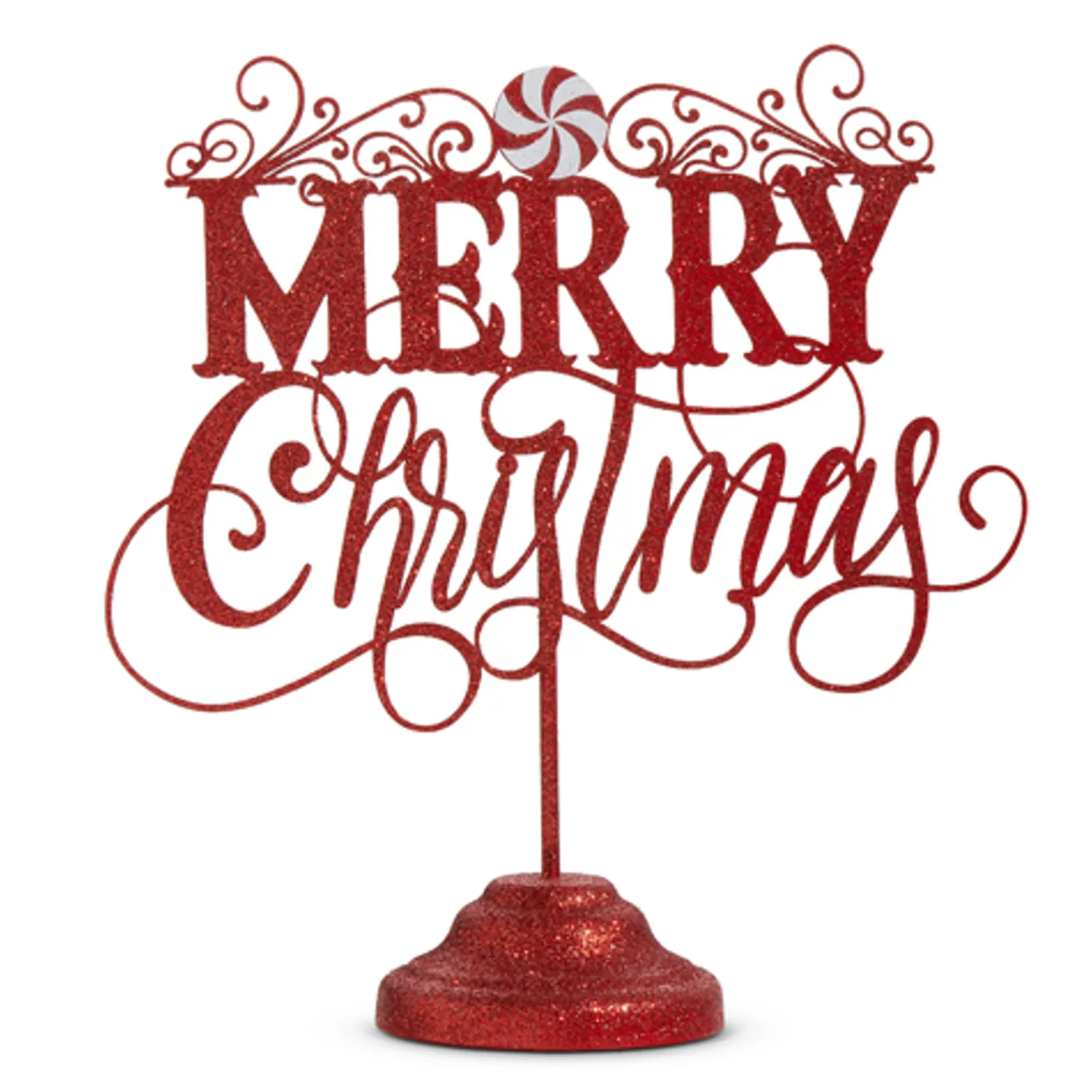 Hot The Jolly Christmas Shop Raz 12.75" Red Merry Christmas On Stand Christmas Sign Decoration 4428091