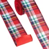 Discount The Jolly Christmas Shop Raz 4" Red Tartan Plaid Wired Christmas Ribbon R4171882