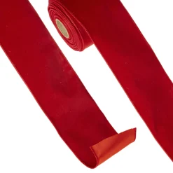 Discount The Jolly Christmas Shop Raz 4" Red Velvet Wired Christmas Ribbon R4371811