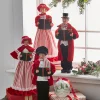 The Jolly Christmas Shop Raz 17.75" Red, White, And Black Carolers Family Christmas Decoration 4322101