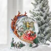 Online The Jolly Christmas Shop Raz 7.5" Santa And Sleigh Lighted Swirling Glitter Water Globe Christmas Snow Globe 4200758