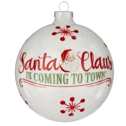 Sale The Jolly Christmas Shop Raz 5" Santa Claus Ball Glass Christmas Ornament 4124530