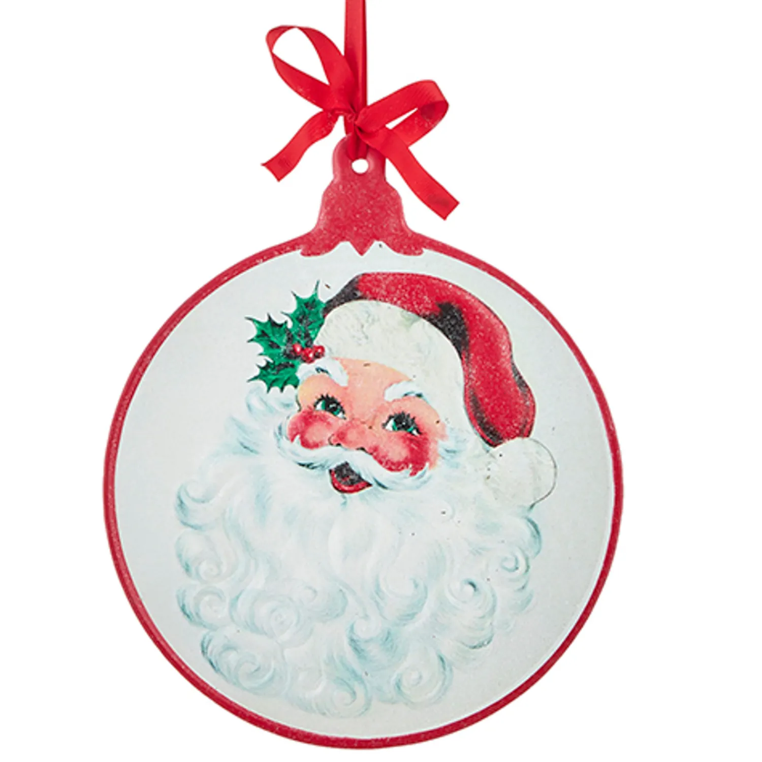 Online The Jolly Christmas Shop Raz 11.25" Santa Embossed Metal Wall Christmas Ornament 4221322