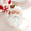 Hot The Jolly Christmas Shop Raz 6.5" Santa With Glasses Glass Christmas Ornament 4352897