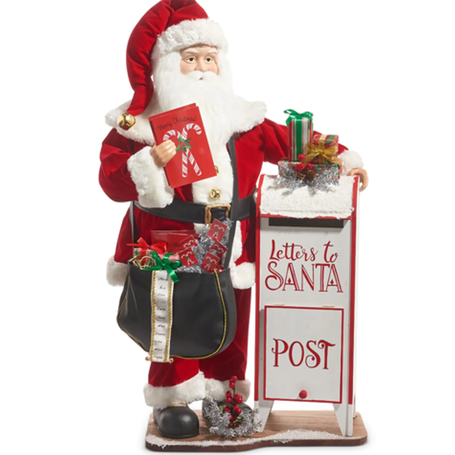 Best The Jolly Christmas Shop Raz 37.5" Santa With Mailbox Vintage Inspired Christmas Figure 4415624