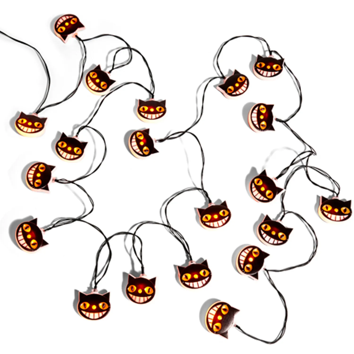 Sale The Jolly Christmas Shop Raz 12.5' Scaredy Cat String Lights On Black Wire Halloween Lights L4437010