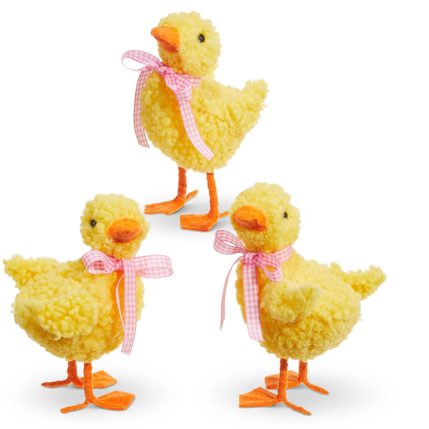 Clearance The Jolly Christmas Shop Raz 6.5" Sherpa Duckling Set Of 3 Easter Decorations 4453328