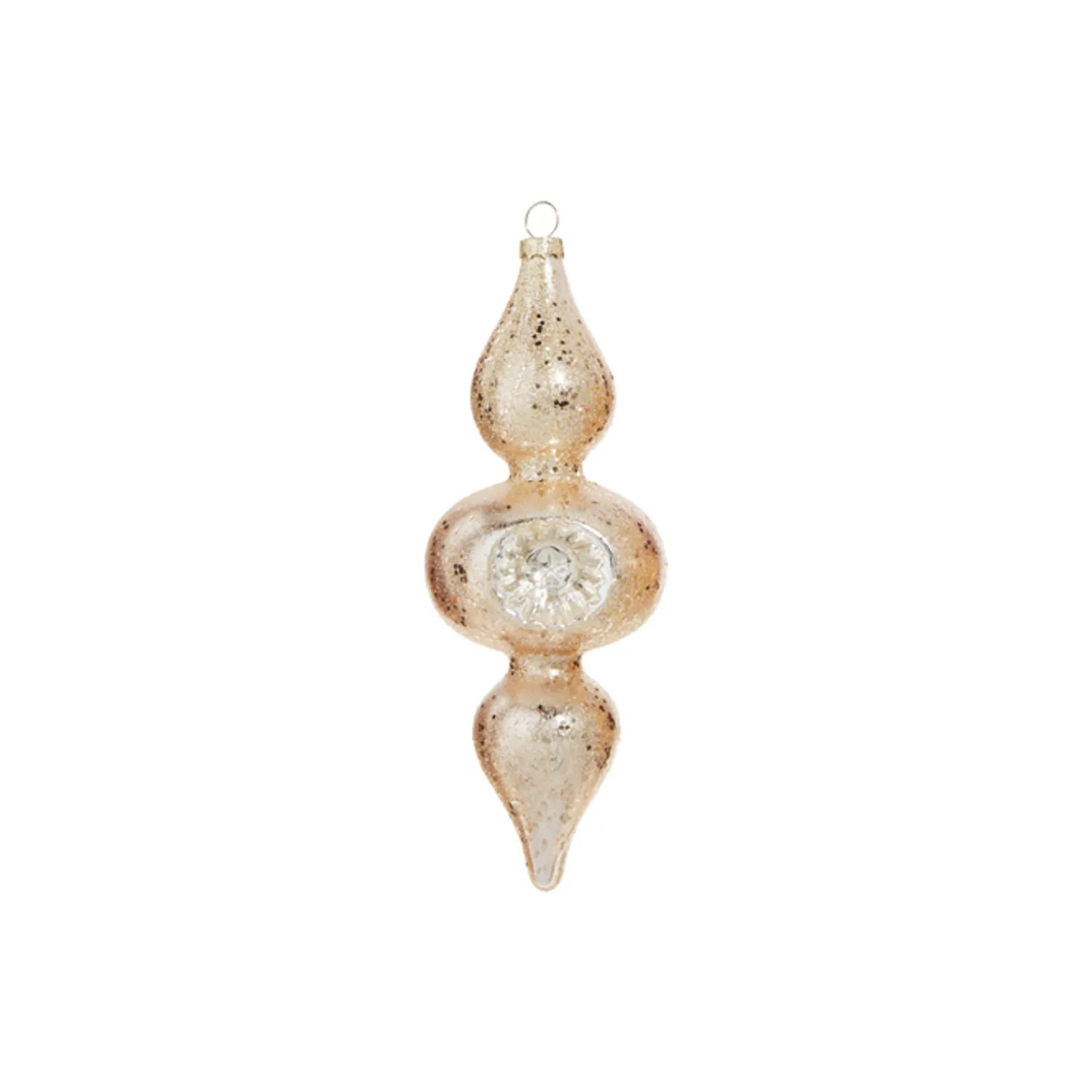 Best The Jolly Christmas Shop Raz 8" Silver And Gold Reflector Finial Glass Christmas Ornament 4324535
