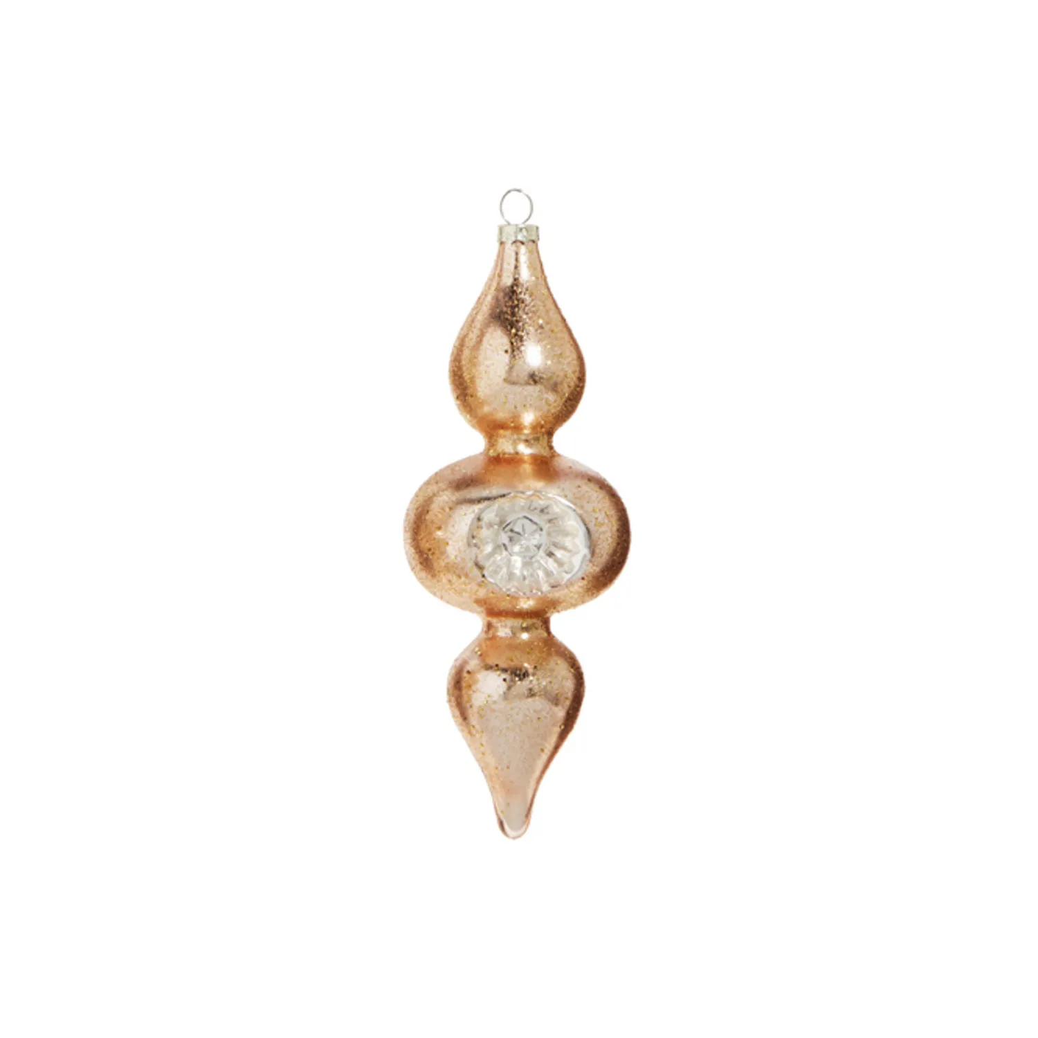 Best The Jolly Christmas Shop Raz 8" Silver And Gold Reflector Finial Glass Christmas Ornament 4324535