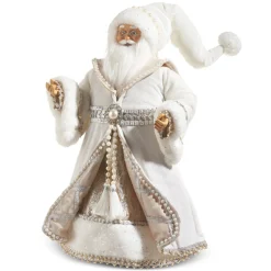 Discount The Jolly Christmas Shop Raz 18" Silver And White Charming Holiday Santa Christmas Figure 4315517