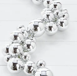 Discount The Jolly Christmas Shop Raz 4' Silver Ball Christmas Garland G3832769