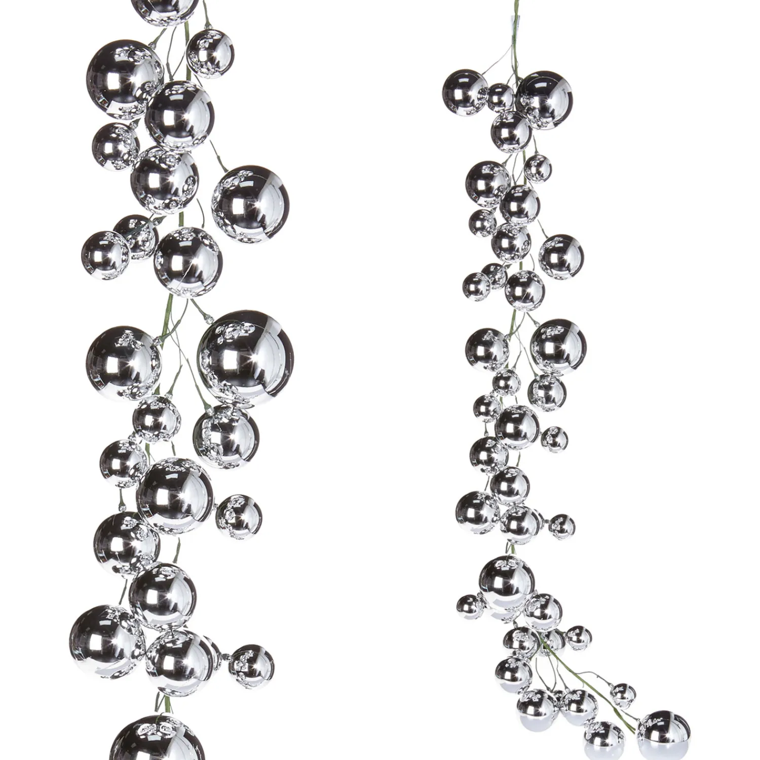 Discount The Jolly Christmas Shop Raz 4' Silver Ball Christmas Garland G3832769