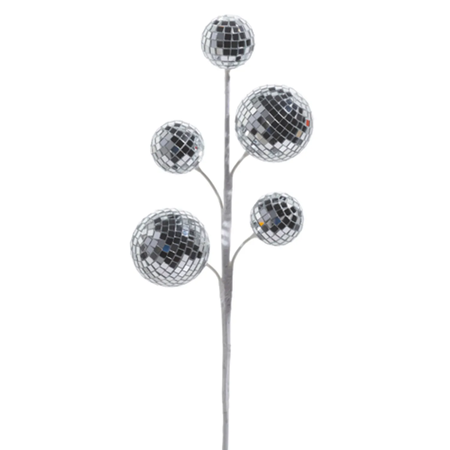 The Jolly Christmas Shop Raz 16" Silver Disco Ball Christmas Tree Spray F4432760