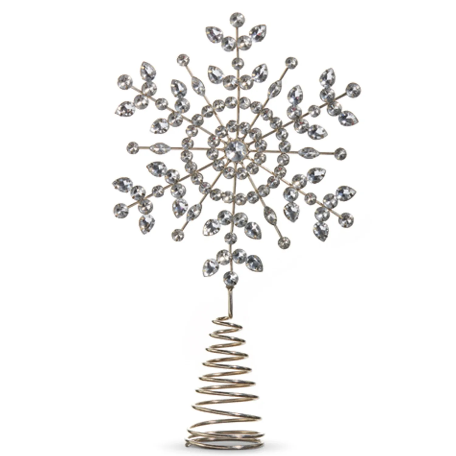 Clearance The Jolly Christmas Shop Raz 12" Silver Jeweled Snowflake Tree Topper 4403610