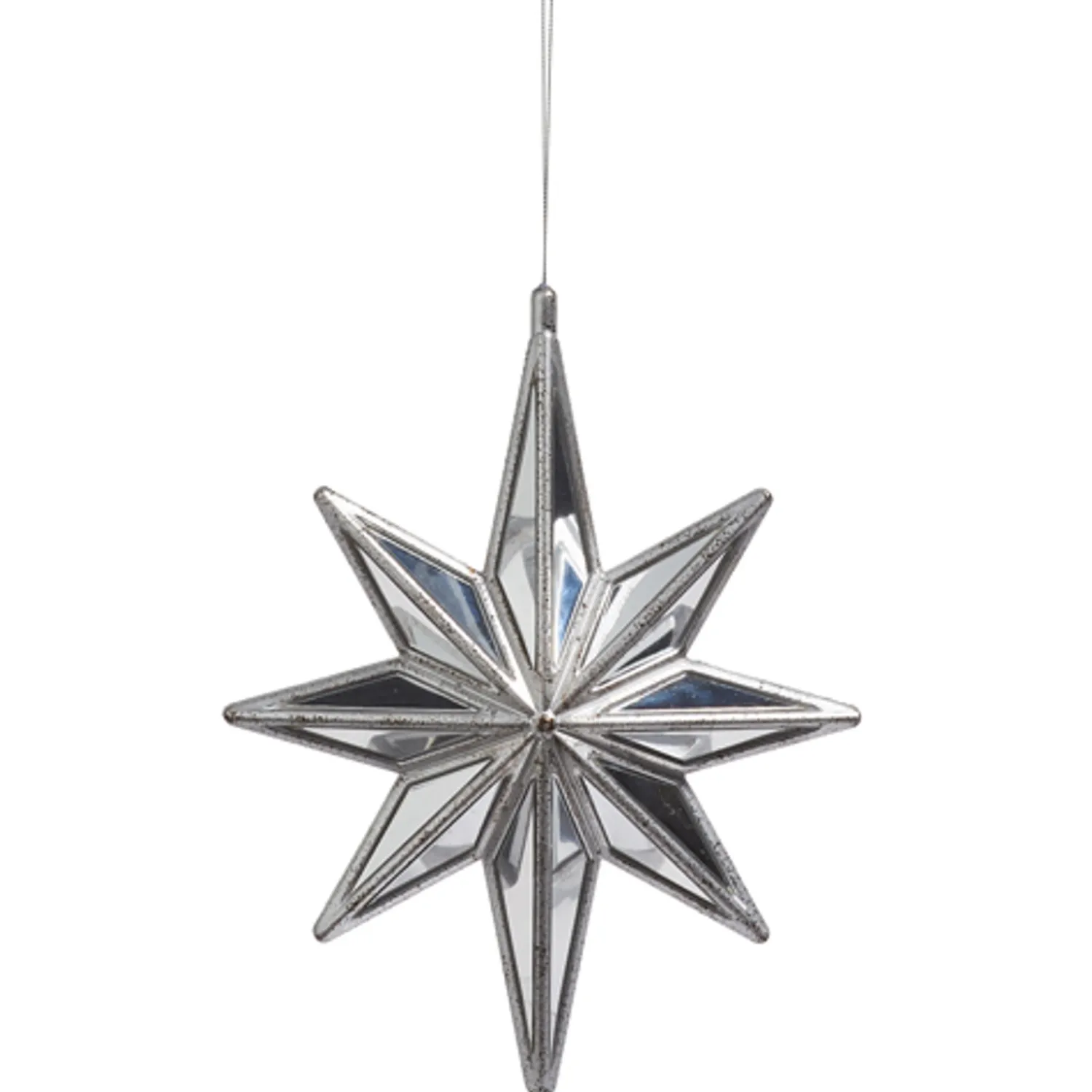 Online The Jolly Christmas Shop Raz 10.5" Silver Mirrored Star Christmas Ornament 4416409