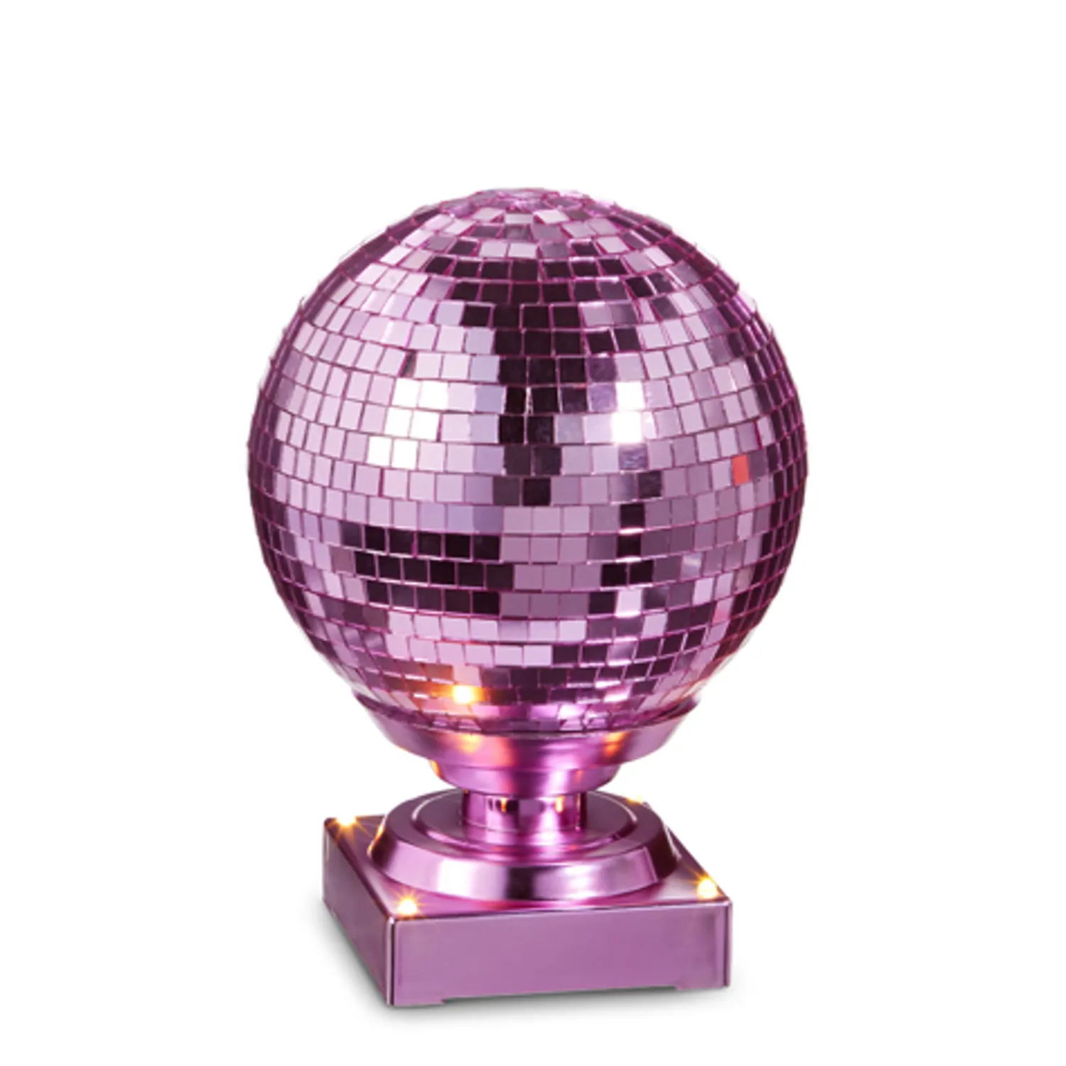 Outlet The Jolly Christmas Shop Raz 7.75" Silver Or Pink Animated Spinning Disco Ball Christmas Decoration