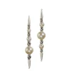 The Jolly Christmas Shop Raz 7" Silver Pearl Strand Christmas Ornament Set Of 2 4416226