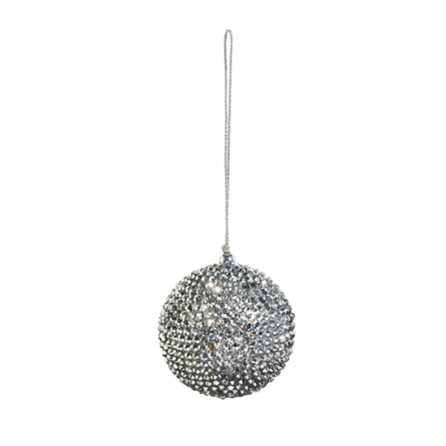 Outlet The Jolly Christmas Shop Raz 2.25" Silver Rhinestone Ball Christmas Ornament 4403625