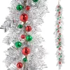 New The Jolly Christmas Shop Raz 4.5' Silver Tinsel And Ball Ornament Christmas Garland G4406686