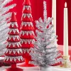 Best The Jolly Christmas Shop Raz 11.5" Silver Tinsel Christmas Tree 4319196