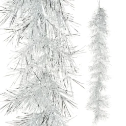 Outlet The Jolly Christmas Shop Raz 6' Silver Tinsel Garland G4302376